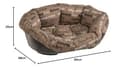 Ferplast Cuccia Cane e Gatto con Cuscino SOFA' 4 in Cotone Lavabile, Lettino per Cani Gatti da Interno Imbottito, Cesta in Plastica, Fondo Forato e Poggiamento, Antiscivolo, 64 x 48 x h 25 cm, Marrone - 7