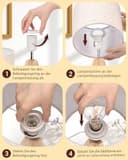 EDISHINE 2er Set Tischlampe Holz, LED Nachttischlampe mit beigem Leinen-Lampenschirm, E27 Fassung, inkl. Leuchtmittel, Vintage Tischleuchte für Schlafzimmer, Wohnzimmer, Geschenk - 8