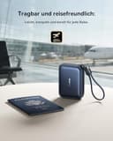 Baseus AC22 Mini Powerbank 20000mAh, 45W PD Power Bank Klein mit Integriertem USB-C Kabel, Externe Handyakkus Im Taschenformat für iPhone 17/16/15, Samsung S26/S25 Ultra, iPad, Pixel 10/9 - 5