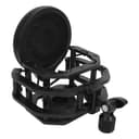 Verstellbarer Schockhalterungsfilter für Mikrofone, passend für Neumann U87 – professioneller Mikrofonhalter mit zweilagigem Popfilter, geeignet für Mikrofone mit 24 mm - 2