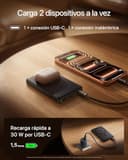 Baseus PicoGo AM52 MagSafe Powerbank, Qi2.2 Magsafe de 10 000 mAh, Carga Inalámbrica Ultrarrápida de 25 W, Carga Rápida PD de 45 W, Batería Externa Magnética Slim para iPhone 17/16 Pro MAX, Negra - 6