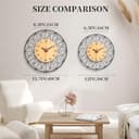 VIVILINEN Wanduhr Ohne Tickgeräusche aus Holz 30cm Vintage Rund Wanduhr Nicht tickend Quarz Batteriebetriebene Uhr Lautlos für Wohnzimmer Schlafzimmer 30x30cm - 2