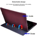 Schutzhülle für Lenovo Thinkpad X1 Carbon Gen9 Gen10 Gen11 [nicht für Gen12] Laptop und Lenovo ThinkPad X1 Yoga Gen6 Gen7 Gen8, PU-Leder, teilbare Schutzhülle, Zubehör, Weinrot - 5