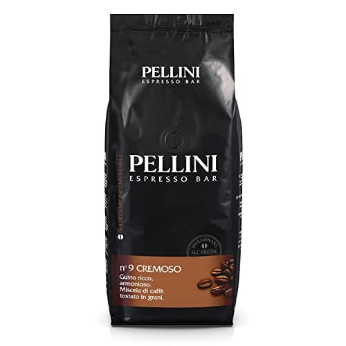 Pellini N.9 Cremoso, Kaffeebohnen für Espresso 1kg, Arabica- und Robusta-Mischung mit einem Vollmundigen und Harmonischen Geschmack, Mittlere Röstung