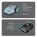 YARDCARE V100 Mähroboter ohne Begrenzungskabel, mit Vision-Navigation, Hindernisvermeidung(150 Arten), 4,0 Ah Akku Rasenmäher Roboter, Rasenroboter mit Graskamm, Ersatzklingen - 8