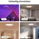 Yeelight Smart Deckenleuchte mit RGBCW Backlight, 60cm 50W Dimmbar LED Deckenlampe Blitz-Montage, 4500LM, 16M DIY Farben, 2700K-6500K, Kompatibel mit Alexa & Google, App Fernbedienung Große LED Lampe - 5