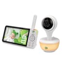 LeapFrog LF815HD Smart Video Baby Monitor with 5 Inch HD Colour Display, WiFi, Temperature/Humidity Sensor, Wide Angle Lens, Coloured Night Light, 8X Zoom, App Function, Wall Mounting, White - 12