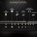 LEADZM Pianoforte Digitale Semi-Pesato a 88 Tasti, Tastiera Full Size, Tastiera Elettronica con Supporto a Forma di X a Doppio Tubo, Bluetooth MIDI, Leggio, Pedale Sustain, Cuffie (Nero, + Supporto) - 5