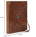 Komal's Passion Leather Diario in pelle, ricaricabile a righe, albero della vita, fatto a mano, da scrittura o taccuino quotidiano rilegato, uomini e donne, ideale come regalo per artisti, schizzi. - 8