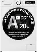 LG AI DD F4R3013NSWB Lavatrice a Carica Frontale 13kg Serie R3, Classe A-20%, 1400 giri, AIWash, Lavaggio a vapore, Motore Direct Drive, Cestello a bolle, Smart Diagnosis, Libera installazione, Bianca - 1