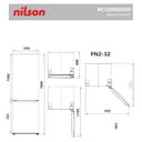 Nilson Frigorífico Combi Blanco, 2 Puertas. NC185500ENF, Capacidad 253 Litros, No Frost, Multi Air Flow, Bajo Nivel Sonoro, Puerta Reversible, Clasificación Energética E - 7