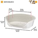 Ferplast Cat Bed, Plastic Dog Bed Small, Ventilation Holes and Non-Slip Rubber Feet for Added Stability 61,5 x 45 x h. 21.5 cm. Green - 2