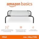 Amazon Basics Kühlendes erhöhtes Hund Haustierbett, M, Grau, L 110 x B 65 x H 19 cm - 2