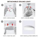 Yeelight Smart Deckenleuchte, Deckenleuchten LED Deckenlampe Close-to-Ceiling Lights 23W 1500 Lumen, 2700K-6500K Dünn, Kompatibel mit Alexa Dimmbar für Wohnzimmer Schlafzimmer Küche Weiß 32cm - 8