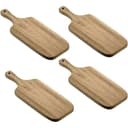 Set 4 Mini Taglieri in Legno 30x14 cm per aperitivo Vassoio Mini Pallet per servire Finger Food salumi Formaggio Decorazione casa Rustico Shabby Chic 30x14 cm Tapas Ristorante - 1