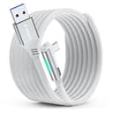 ZYBER Link Cable 5M/16 FT for Quest 3S/3 for quest 2 VR Headset Link Cable for Meta Quest Pro 2/1 Gaming PC, High-Speed USB 3.0 to USB C Cable for PC VR and Steam VR (Black) - 1