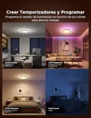 Govee RGBIC LED Plafón,30cm Lámpara Techo Inteligente 24W, Plafon Led Techo 2400LM con 16 Millones de Colores DIY, Trabajar con Alexa, Google Assistant, Luz Interior para Dormitorio, Salón, Cocina - 3