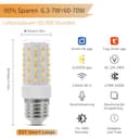 I-SHUNFA Wi-Fi Smart E27 LED Glühbirne,7W 800LM,AC 230V Stufenlos Dimmbar,Kaltes Warmweiß 2700K-6500K,Kompatibel mit Alexa Home,Kabellose und Sprachsteuerung (2er-Pack) - 2