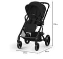 CYBEX Gold Passeggino Balios S Lux, Posizione Reclinabile Ergonomica, Sistema di Cintura con Una Sola Mano, Dalla Nascita Fino a 22 Kg (Circa 4 Anni), Moon Black - 13