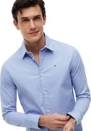 Tommy Jeans Tjm Original Stretch Shirt Dm0dm04405 Camisa, Azul (Lavender Lustre), XL Hombre - 3