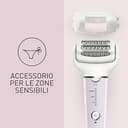 Panasonic ES-EY30-V503 Epilatore Bagnato e Asciutto, Doppio Disco con 60 Pinzette, Testina Flessibile Pivotante a 90°, 3 Impostazioni di Velocità e Luce LED, 30 Minuti di Funzionamento, Cordless - 6