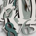 Giallobus - Reloj premium - Carved - Madera de MDF - Premium 60x60cm - 05 - Persia - Artesano Made in Italy - Silencioso - Idea de regalo - Doble nivel moderno - 5