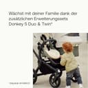 Bugaboo Donkey 5 Mono Kinderwagen, umbaubar zum Doppel- oder Zwillingskinderwagen, verbessertes Design, wendbarer Sitz, Ein-Hand-Lenkung und extra viel Stauraum, Midnight Black - 3