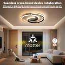 BAYHT Ceiling Light with Remote Control, Living Room Lamp with Matter Compatible with HomeKit, Alexa, Google and IFTTT, 32W Modern LED Ceiling Lights for Bedroom Living Room - 2