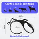 Zenova Pets Guinzaglio Avvolgibile 8 m – Guinzaglio Retrattile con Portasacchetti – Lunga Guinzaglio per Cani Piccoli Medi e Grandi – Nastro a 360° Manico Antiscivolo e Pulsante Freno Rapido - 7