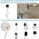 Baby Monitor Mount Compatible with Nanit Pro Smart Baby Monitor & Flex Stand ,Also for Cameras with 1/4 Screw Mount Flexible Long Gooseneck ArmBaby Camera Holder Stand Without Tools - 4