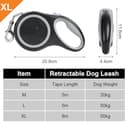 Aomig Correa Perro Extensible, 8m Correa Retráctil 360° Anti-Enredo para Perros, Correa Perro con Mango Antideslizante, Cinta Nylon Resistente y Botón de Bloqueo Rápido - 2