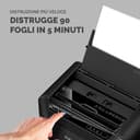 Fellowes Distruggi documenti AutoMax 90M a miniframmento, 90 fogli in modalità automatica, 9 fogli manuale, per casa e piccolo ufficio, cestino da 17 litri, modalità riposo, sicurezza P4, nero - 3