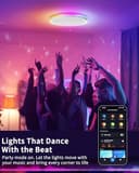 LuminexDesigns LED Deckenleuchte Dimmbar Smart - Deckenlampe Flach mit RGB Hintergrundbeleuchtung WIFI APP Fernbedienung Sprachsteuerung kompatibel Alexa & Google Assistant für Wohnzimmer Schlafzimmer - 6