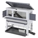 Ferplast Zweistöckiger Kaninchenstall im Freien Grand Lodge 120 Plus Kaninchenkäfig Hasenstall Meerschweinchen und andere Kleintiere mit Zubehör und Kaninchenhaus, 115,5 x 73 x h 117 cm Grau - 2