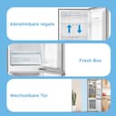 Midea Kühlschrank mit Gefrierfach MERB276FGE02A | 270L Kühl-Gefrierkombination (199L + 71L) | No Frost, All-Around Cooling | Doppelte Steuerung & Digital Control | Super-Kühl, LED | 180 cm, Edelstahl - 5