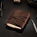 Real Leather Journal Writing Notebook - Premium Quality Unlined Paper - Travel Diary - Refillable - Perfect Gift for Men, Women & Students - Vintage Brown - A6 (14 cm x 11 cm) - by Antony Olivier - 4