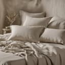 Cuore di lino - Kissenbezug aus reinem Leinen, 100 % Made in Italy Ajour Natural 50 x 80 cm - 5