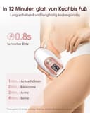 Haarlosy IPL Geräte Haarentfernung mit Kühlfunktion, 999,900 Lichtimpulse, 5 Energiestufen Schmerzfreie IPL Haarentfernung Laser Hair Removal für Frauen, Männer, Intimbereich, Körper und Beine - Rose - 5