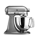 Kitchenaid Planetaria - Artisan - Robot da Cucina con testa inclinabile e 3 accessori - 4.8 L - Impastatrice - Color Argento placcato - 1