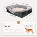 JOYELF, Cuccia ortopedica per cani in memory foam con copertura rimovibile e lavabile, con giocattolo con sonaglio - 2