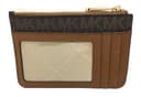 Michael Kors Jet Set Travel - Custodia piccola con cerniera con porta carte d'identità, twill rivestito in PVC, marrone e ghiandola, taglia unica, twill, Marrone e ghianda, Taille unique, Twill - 3