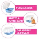 Ferplast Lettiera Gatto Chiusa, Toilette per Gatti Coperta, utilizzabile anche in Esterno, a Prova di Pioggia, 43,5 x 73,5 x h 41 cm, COSMIC OUTDOOR Lettiera Gatto Grande, Nero - 5