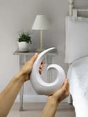 FeinKnick Elegante Escultura de cerámica - decoración Moderna en Blanco - Espiral Decorativa de 20 cm de Altura - también Adecuada para Regalo - 5