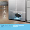 Fridgemaster MS83430ES Freestanding Slim American Side by side Door Fridge Freezer 441L, Total No Frost, Inverter compressor, Silver, 83.2x178.0cm, Energy Rating E - 8
