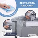 Mobiclinic® Kids, Cuna colecho, 2 en 1, Moon, Correas de fijación a la Cama, Regulable 5 Alturas, Bolsa Transporte, Incluye Ruedas, Malla Transpirable, Ángulo, Base Acolchada - 7