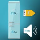 Cecotec Frigorifero Retro CombinatoBolero coolmarket combi origin 300 blue e. 300 Blu E, Classe E, LED interno, contenitore frutta/verdura, controllo temperatura, maniglia cromata/vassoi in vetro. - 3