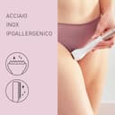 Panasonic ES-WM31 5 in 1 Kit Corpo e Bikini, Epilatore Donna, Rasoio Donna, Rasoio Bikini, 5 Accessori, Impermeabile IPX7, Wet & Dry, Alimentazione a Batteria (Necessaria 1 AA), Oro Bianco - 3