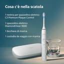 Philips Sonicare DiamondClean 9000 spazzolino elettrico sonico con app, colore bianco, modello HX9911/27, Sonicare 9000, Bianco - 9