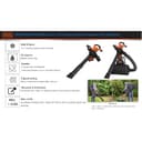BLACK+DECKER 3-en-1 Soplador de Hojas de 3000W, aspiradora y trituradora con Mochila de recolección de 72L, BEBLV300-QS - 8