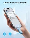 ROSPE USB Stick 128 GB für iPhone, MFi-zertifizierter Lightning Speicherstick, 3-in-1 Flash-Laufwerk für iOS/Android/PC, USB 3.0 High-Speed Memory Stick iPhone Externe Speichererweiterung, Aschblau - 4